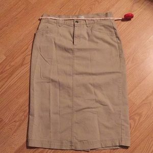 Christopher and Banks Khaki Skirt